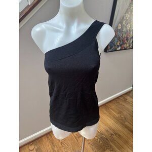 NWT D.Exterior One Shoulder Knit Top Black Size Small